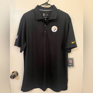 NFL Black Polo Shirt with Yellow Accents